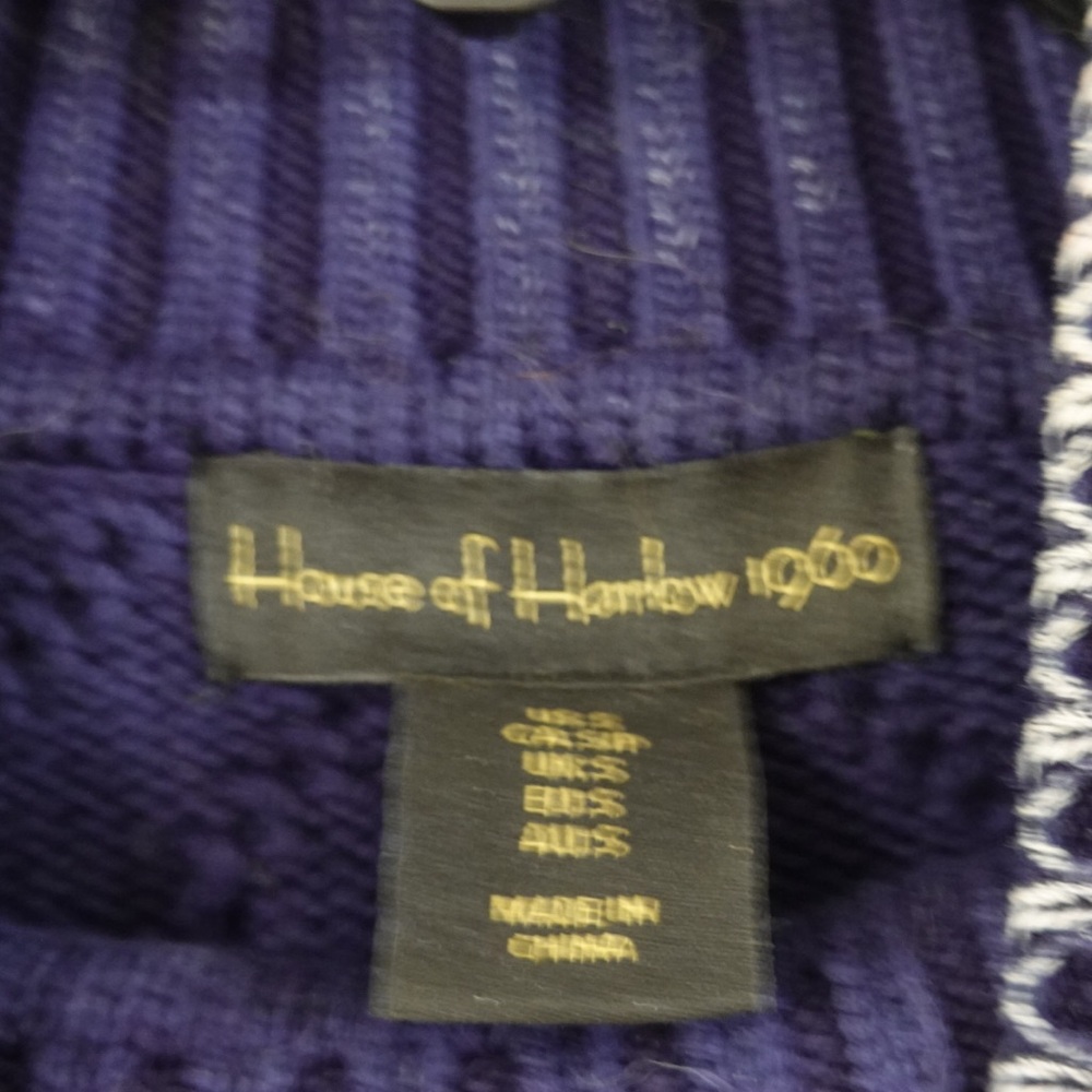 House of Harlow 1960 Navy Cable Knit Sweater – Size‎ S, 100% Cotton - Picture 2 of 7